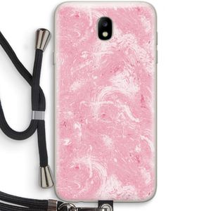 Abstract Painting Pink: Samsung Galaxy J7 (2017) Transparant Hoesje met koord
