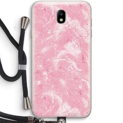 Abstract Painting Pink: Samsung Galaxy J7 (2017) Transparant Hoesje met koord
