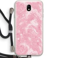 Abstract Painting Pink: Samsung Galaxy J7 (2017) Transparant Hoesje met koord