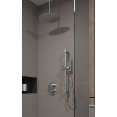 Regendouche set SaniClear Exclusive | Inbouw | 30 cm | Thermostaatkraan | 2-weg | Rond | RVS look