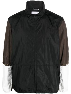 Valentino Garavani veste Rockstud à colour block - Noir