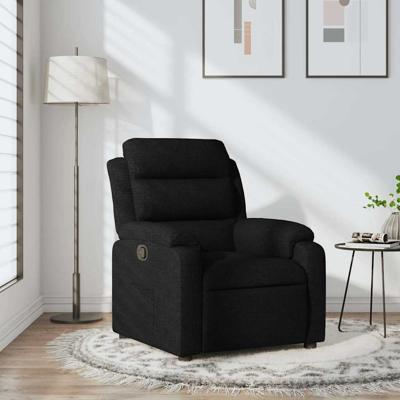 Fauteuil verstelbaar stof zwart