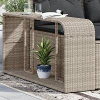 Opbergschappen 2 st poly rattan lichtgrijs