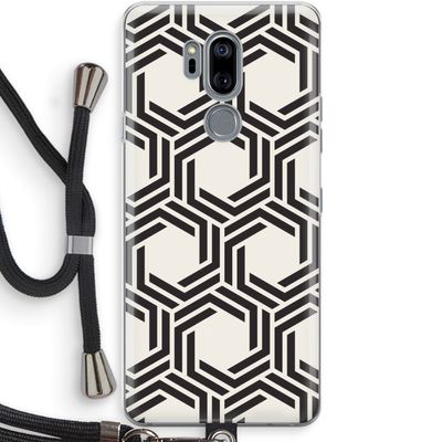 Geometrisch patroon: LG G7 Thinq Transparant Hoesje met koord
