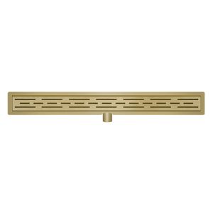 Douchegoot Wiesbaden Met Flens 90x7cm 6.7cm Diep Geborsteld Messing Goud
