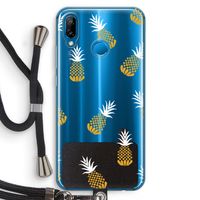 Ananasjes: Huawei P20 Lite Transparant Hoesje met koord