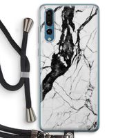 Witte marmer 2: Huawei P20 Pro Transparant Hoesje met koord