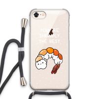 You're Shrimply The Best: iPhone 7 Transparant Hoesje met koord