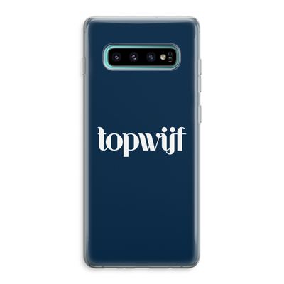 Topwijf Navy: Samsung Galaxy S10 Plus Transparant Hoesje