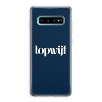 Topwijf Navy: Samsung Galaxy S10 Plus Transparant Hoesje