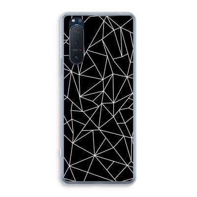 Geometrische lijnen wit: Sony Xperia 5 II Transparant Hoesje