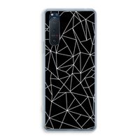 Geometrische lijnen wit: Sony Xperia 5 II Transparant Hoesje