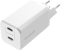 BlueBuilt Power Delivery Oplader met 2 Usb C Poorten 65W Wit