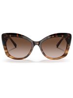 Giorgio Armani lunettes de soleil à monture papillon - Marron