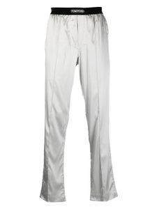 TOM FORD pantalon de jogging à bande logo - Gris