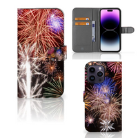 iPhone 15 Pro Max Wallet Case met Pasjes Vuurwerk