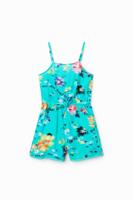 Korte jumpsuit met schouderbandjes - GREEN - 13/14