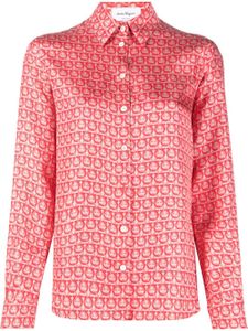 Ferragamo blouse en soie à imprimé Gancini - Tons neutres