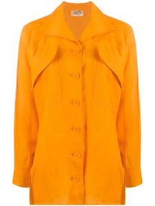 Hermès Pre-Owned chemise à poches poitrine oversize - Orange