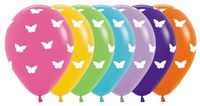 Ballonnen vlinders 6 stuks - thumbnail