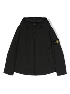 Stone Island Junior veste zippée à motif Compass - Noir