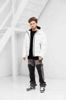 Black Bananas Block Freeze Puffer Jas Heren Wit - Maat S - Kleur: Wit | Soccerfanshop