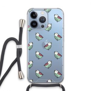 Vogeltjes: iPhone 13 Pro Transparant Hoesje met koord