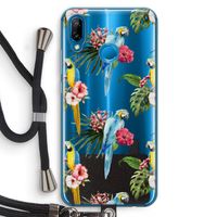 Kleurrijke papegaaien: Huawei P20 Lite Transparant Hoesje met koord