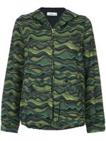 Amir Slama wave print hoodie - Vert