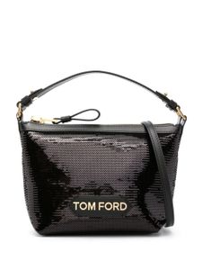 TOM FORD sac cabas à plaque logo - Noir