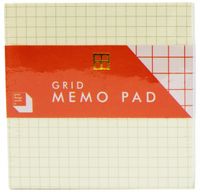 Suck UK memoblok ruiten 7,4 x 1,1 cm papier geel - thumbnail