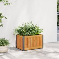 VidaXL Plantenbak 45x30x27,5 cm massief acaciahout en staal