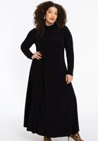 Yoek Dress full length turtleneck | Zwart | Maat 42/44