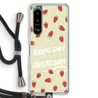 Don't forget to have a great day: Sony Xperia 5 III Transparant Hoesje met koord
