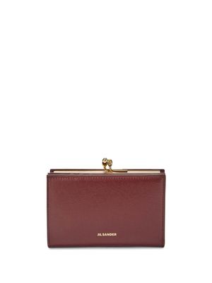 Jil Sander portefeuille Goji en cuir à logo - Rouge
