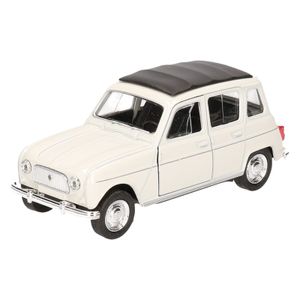 Modelauto Renault 4 wit 11 cm