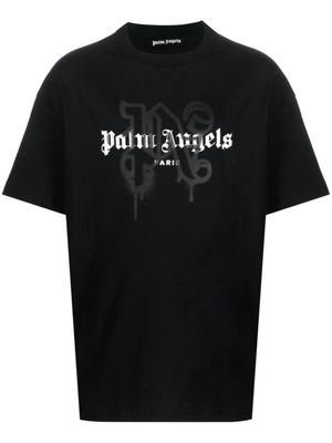Palm Angels t-shirt à logo Paris imprimé - Noir
