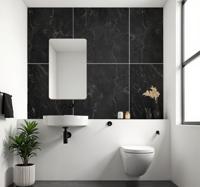 Tegelstickers badkamer zwart marmer