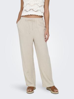 Only Onlsiesta Mw Pull-up Linen Bl Pnt Noos Broek Moonbeam