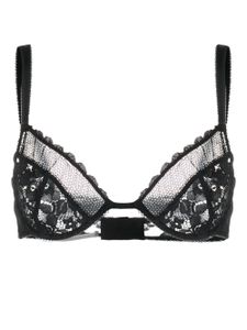 Stella McCartney soutien-gorge à dentelle fleurie - Noir