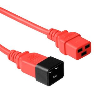 ACT AK5091 230V Stroomkabel C19/C20 Rood - 3 meter