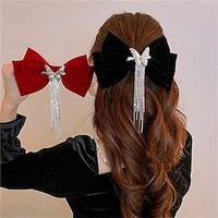 1 stks grotere haarelastiekjes haarclip vlinder strass kwastje franse haarspeldjes haaraccessoires voor vrouwen meisjes Lightinthebox