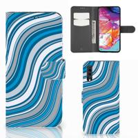 Samsung Galaxy A70 | Telefoon Hoesje | Waves Blue Samsung Galaxy A70 | Telefoon Hoesje | Waves Blue