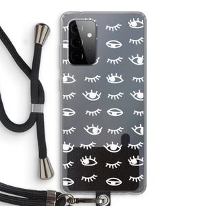 Eye pattern #3: Samsung Galaxy A72 5G Transparant Hoesje met koord