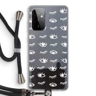 Eye pattern #3: Samsung Galaxy A72 5G Transparant Hoesje met koord
