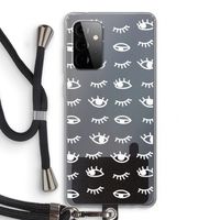 Eye pattern #3: Samsung Galaxy A72 5G Transparant Hoesje met koord