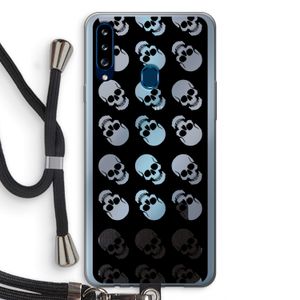 Musketon Skulls: Samsung Galaxy A20s Transparant Hoesje met koord