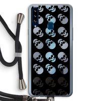 Musketon Skulls: Samsung Galaxy A20s Transparant Hoesje met koord