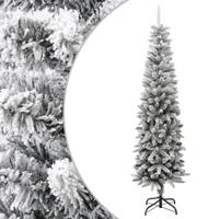 VidaXL Kunstkerstboom met sneeuw smal 240 cm PVC en PE