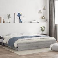 Bedframe met lades bewerkt hout grijs sonoma eiken 180x200 cm